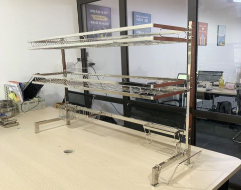 Kệ úp chén đĩa Hồng kỳ, kệ úp chén đĩa, kệ inox, kệ chén bát